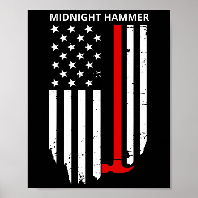 Affiche Midnight Hammer B-2 Stealth Jet Operation Usa Flag (Devant)