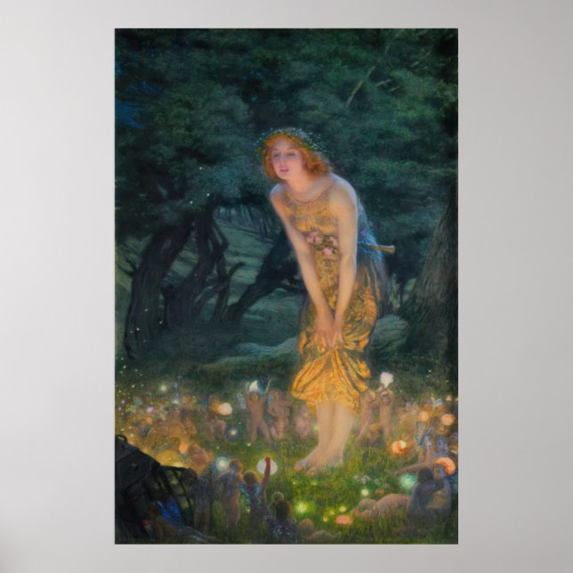 Affiche Midsummer Eve by Edward Robert Hughes (Devant)