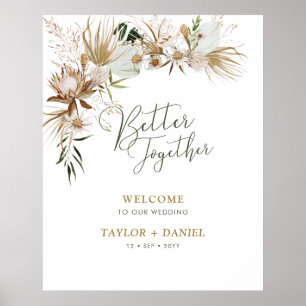 Affiche Mieux ensemble   Bienvenue Mariage Bohème Bohémien