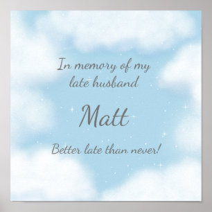 Affiche "Mieux vaut mari tard que jamais" Drôle de personn