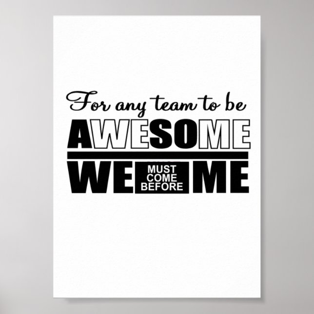 Affiche Mieux vaut travailler en équipe (Devant)