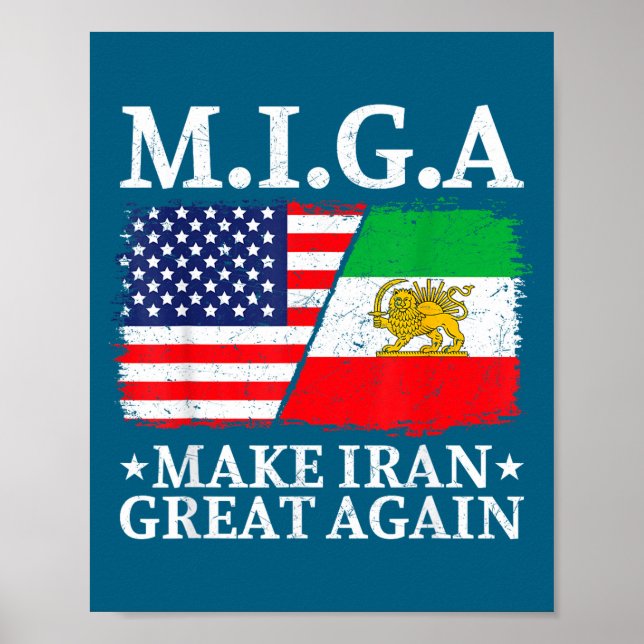 Affiche Miga Make Iran Great Again Illustration (Devant)