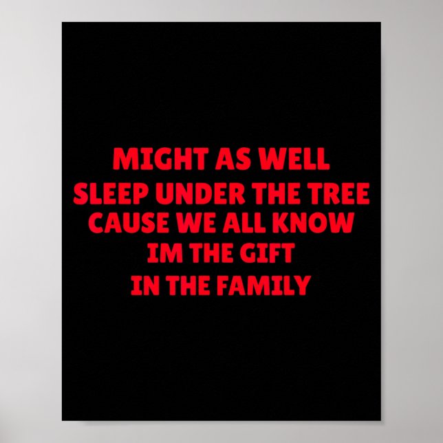 Affiche Might As Well Sleep Under Tree Funny Golden Child  (Devant)