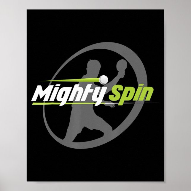 Affiche MightySpin  Ping Pong Tee   Table Tennis  Cool (Devant)