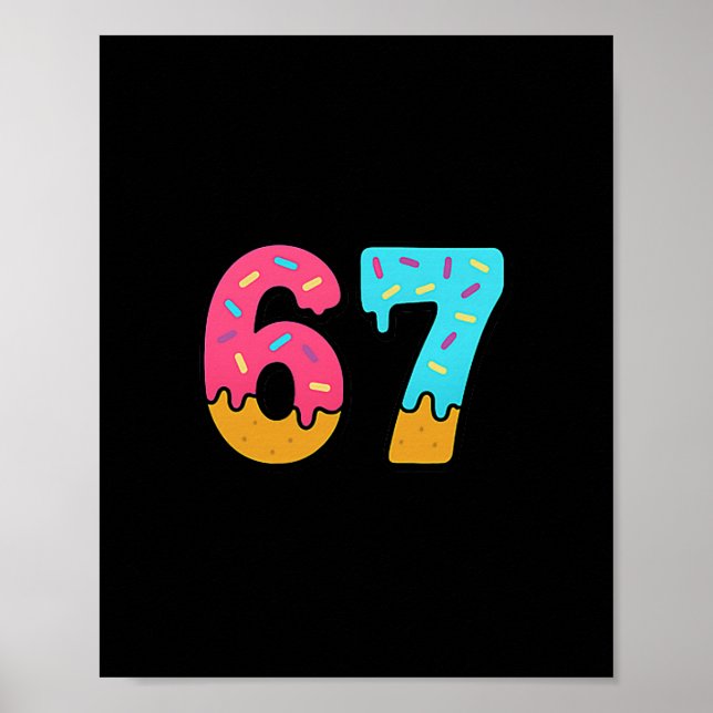Affiche Mignon 67 Six Seven Glace au Chocolat Dégoulinant  (Devant)