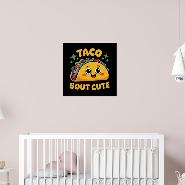Affiche Mignon art de mot de taco de bébé unisexe  (Pépinière 2)