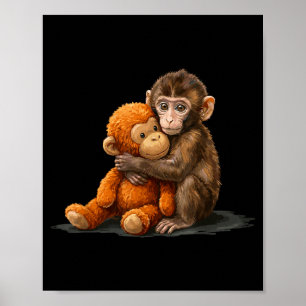 Affiche Mignon bébé singe coup de poing mème Mignon bébé s