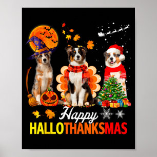 Affiche Mignon Berger Australien Joyeux Hallothanksmas Noë