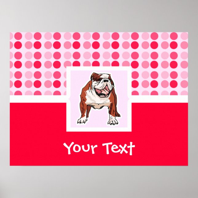 Affiche mignon Bulldog (Devant)