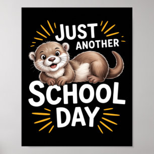 Affiche Mignon design de dessin animé de jour d'école de l