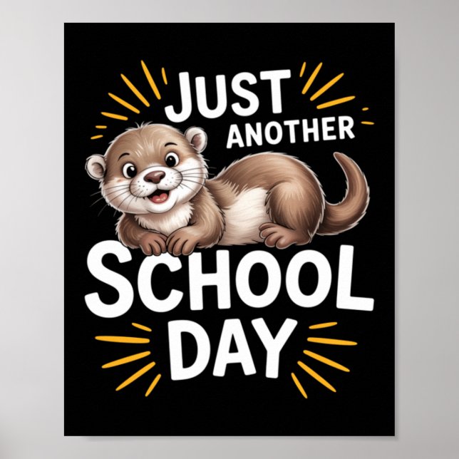 Affiche Mignon design de dessin animé de jour d'école de l (Devant)