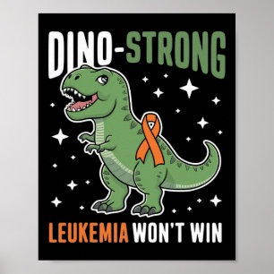 Affiche Mignon Dino Leucémie T-rex Fort Enfants Dinosaure