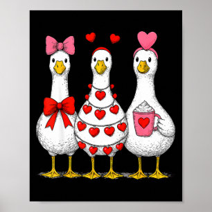 Affiche Mignon Drôle Juste Un Amour Oie Amoureux Des Canar