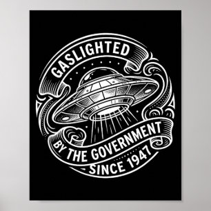 Affiche Mignon Drôle Ovni Extraterrestre Manipulé Gouverne