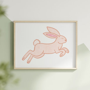 Affiche Mignon et Fantaisiste Art de Pépinière de Lapin De