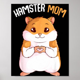 Affiche Mignon hamster & femme hamster maman hammyCu