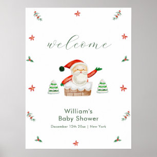 Affiche Mignon Il fait froid dehors Baby Shower de Santa B