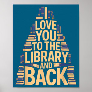 Affiche Mignon, j'aime ta bibliothèque drôle citation de b