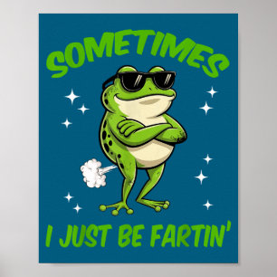 Affiche Mignon je grenouille parfois embarrassant juste pé