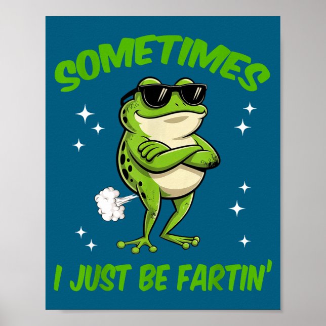 Affiche Mignon je grenouille parfois embarrassant juste pé (Devant)