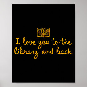 Affiche Mignon je t'aime bibliothèque retour citation drôl