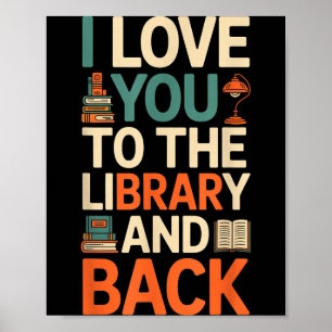 Affiche Mignon je t'aime bibliothèque retour drôle citatio