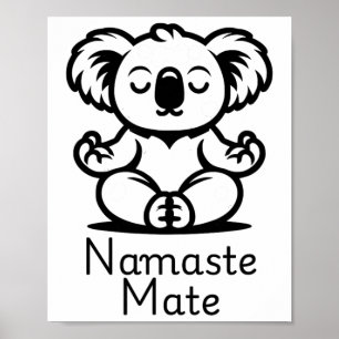 Affiche Mignon koala australien méditant en position de yo