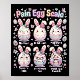 Affiche Mignon Lapin Médical Œuf Pâques Infirmière Douleur