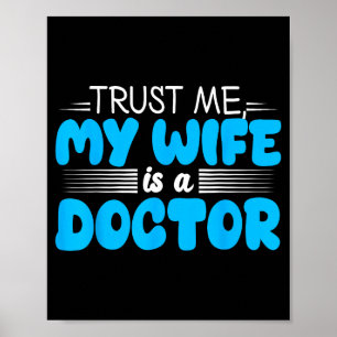Affiche Mignon Ma femme médecin drôle pour mari