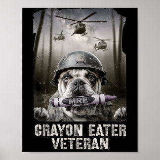 Affiche Mignon mangeur de crayon vétéran papa chien vétéra
