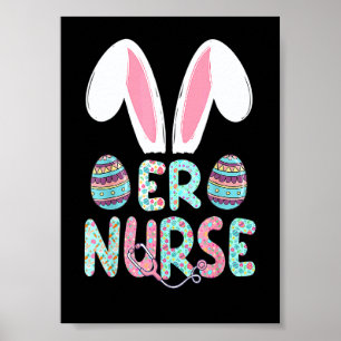 Affiche Mignon Pâques Urgences Infirmière Rn Oreilles de L