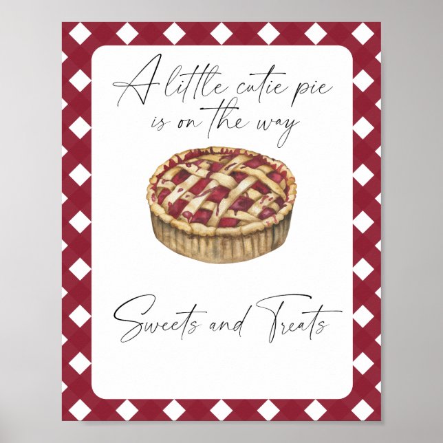 Affiche Mignon petit chou - douceurs et friandises shower  (Devant)