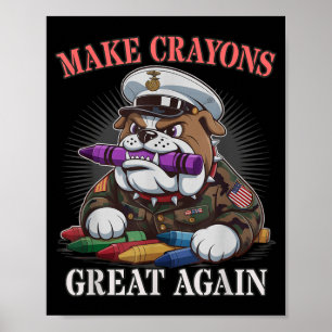Affiche Mignon Rend Les Crayons Géniaux Soldat Frère Milit