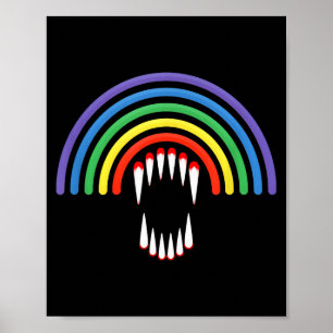 Affiche Mignon Vamre Lgbt Halloween Fantôme Arc-en-ciel Ga