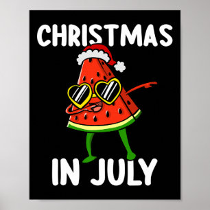 Affiche Mignon Watermelon Dabbing Noël en Juillet Été V