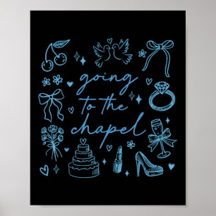 Affiche Mignonne Aller À La Mariée De Chapelle Engagé Bach