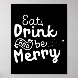 Affiche Mignonne &amp; Mange de Noël amusant