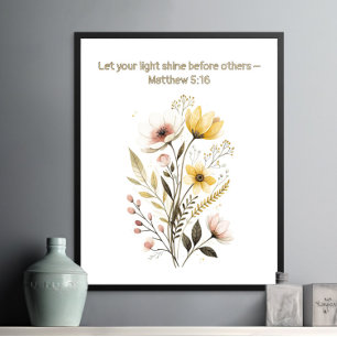 Affiche Mignonne Bee Inspiration Bible Verse Mur Art