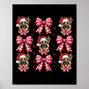 Affiche Mignonne berger allemand chien rouge paille coquet