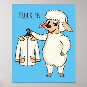 Affiche Mignonne brebis avec blouson