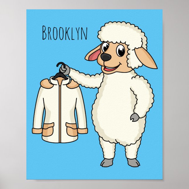 Affiche Mignonne brebis avec blouson (Devant)