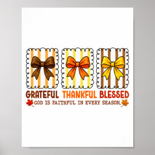 Affiche Mignonne Coquette Chrétienne Automne Arc Grateful