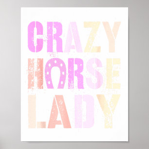 Affiche Mignonne Dame Crazy Horse Énergisée Lunaire 2026 C