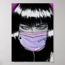 Mignonne fille avec masque facial