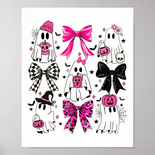 Affiche Mignonne Ghost Coquette Aesthétique Vaches roses M (Devant)