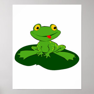Affiche mignonne grenouille