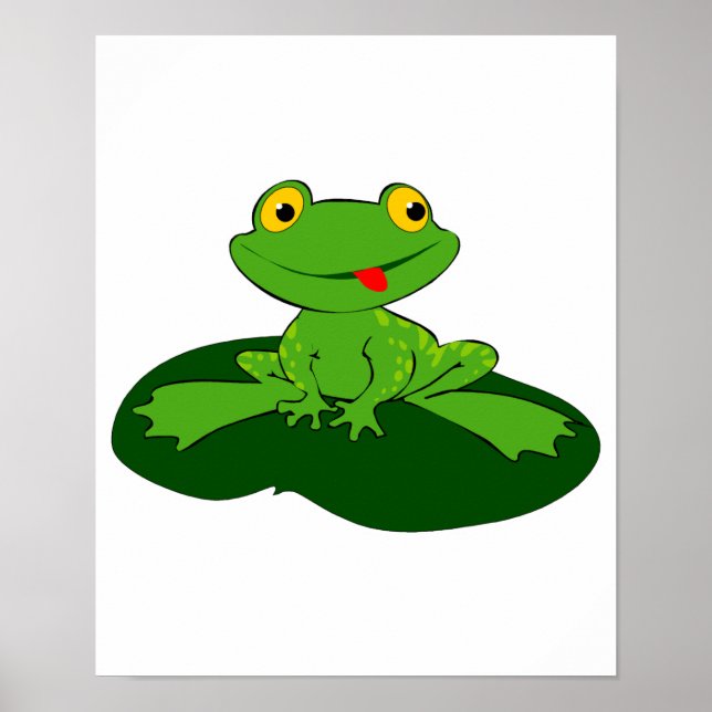 Affiche mignonne grenouille (Devant)