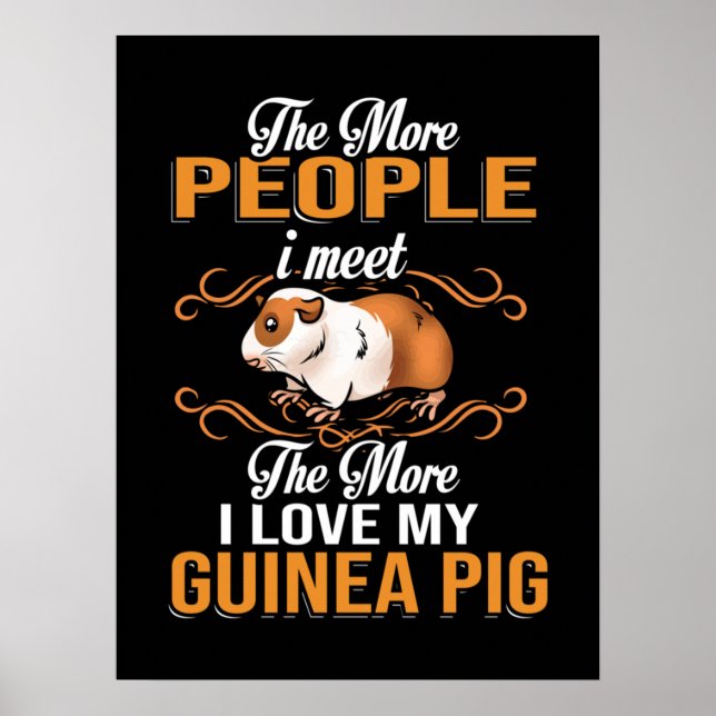 Affiche Mignonne Guinea Pig Mom (Devant)