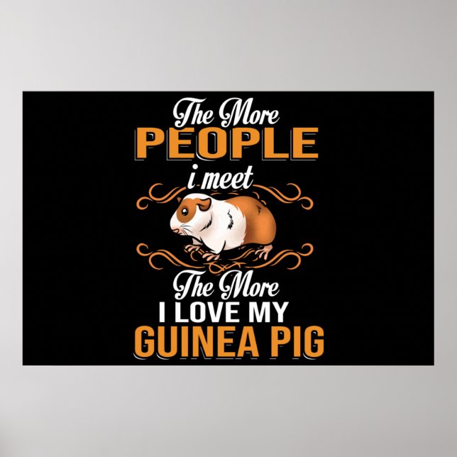 Affiche Mignonne Guinea Pig Mom (Devant)