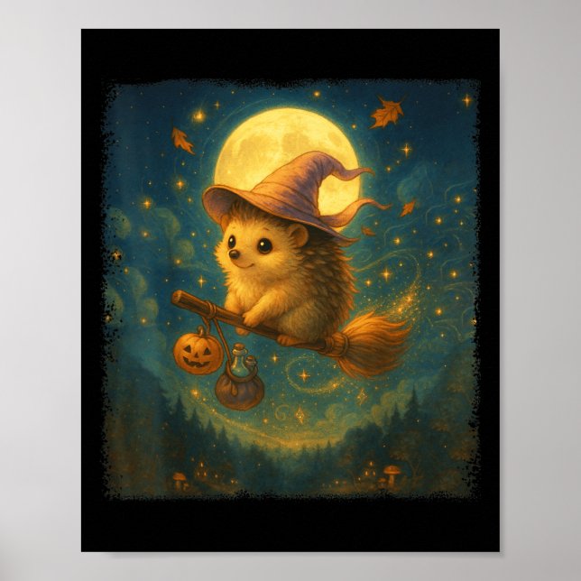 Affiche Mignonne Halloween Halloween Balade De Chambre Ave (Devant)